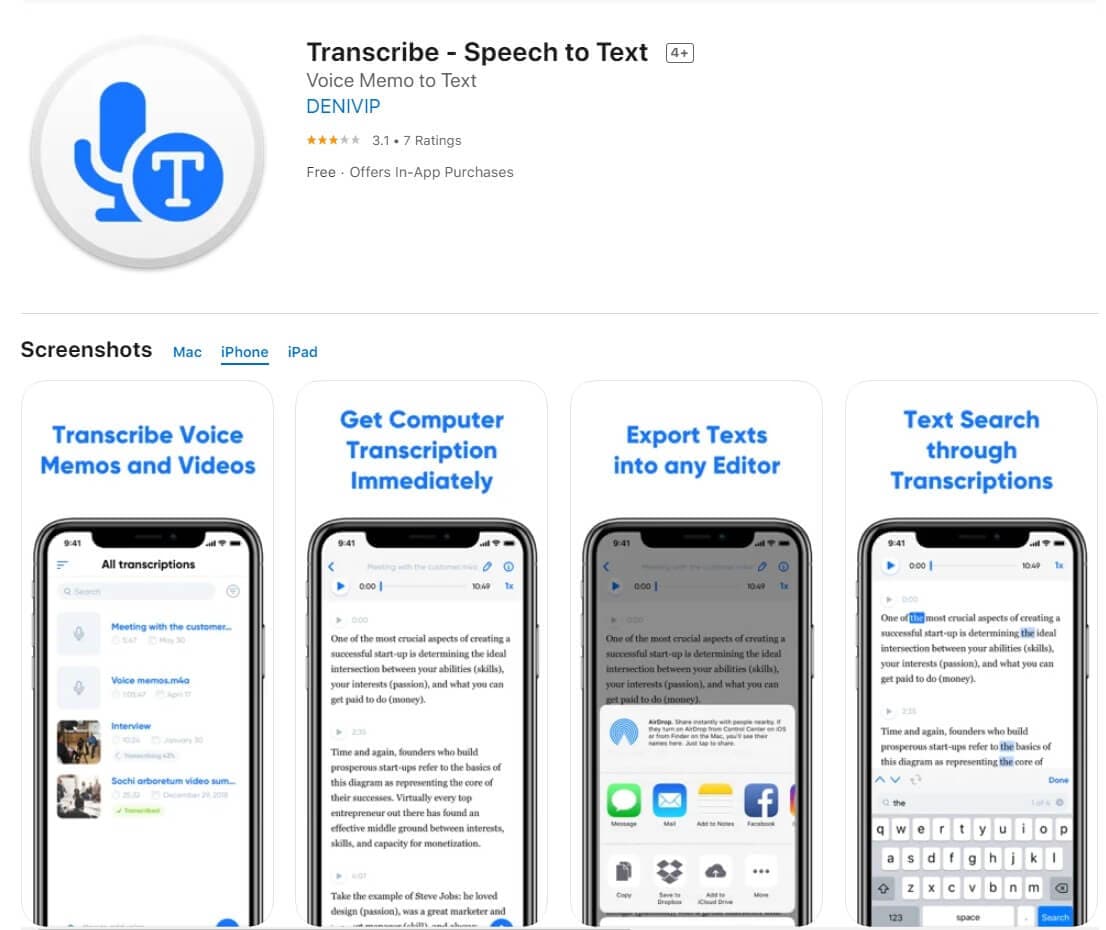 transcribe app