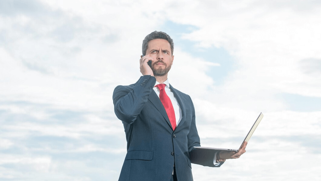 Man making phone call