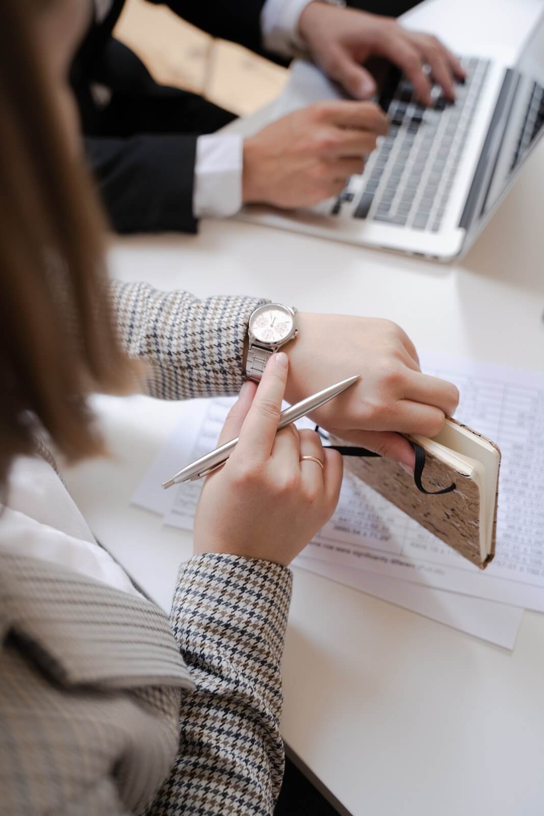 Woman checking time